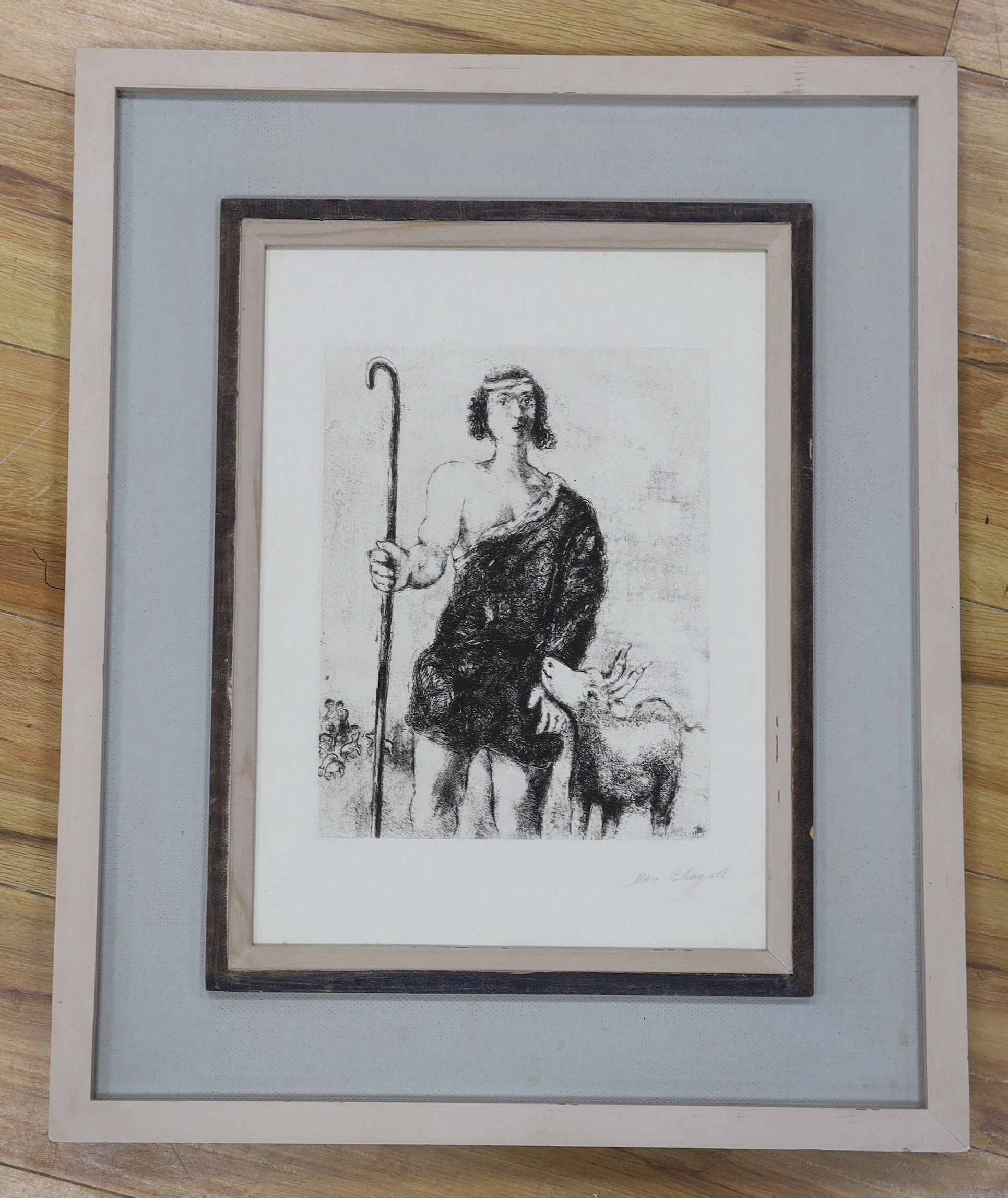 Marc Chagall (1887-1985), etching, 'Joseph, a Shepherd', signed in pencil, 42 x 30cm